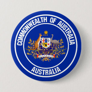 Australia Round Emblem 7.5 Cm Round Badge