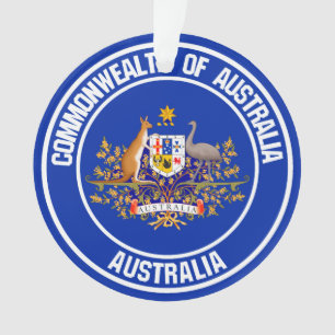 Australia Round Emblem Ornament