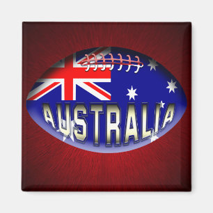 Australia Rugby Ball Magnet