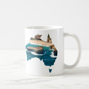 Australia Shape London Bridge Great Ocean Road Coffee Mug