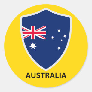Australia Shield  Classic Round Sticker
