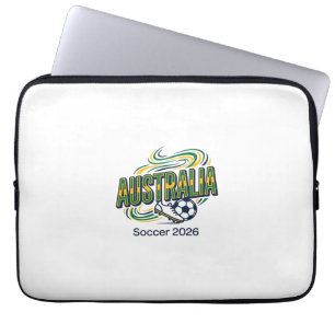 Australia Soccer 2026 Soccer Bold Country Typograp Laptop Sleeve