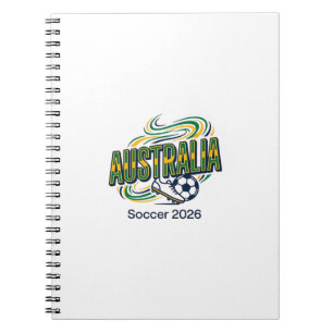 Australia Soccer 2026 Soccer Bold Country Typograp Notebook