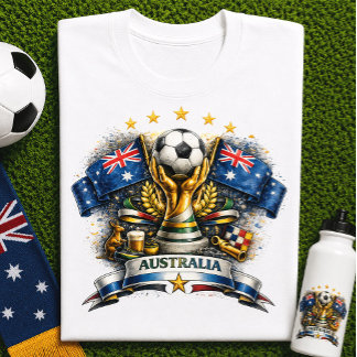 Australia Soccer Fan Football World Cup Supporter T-Shirt
