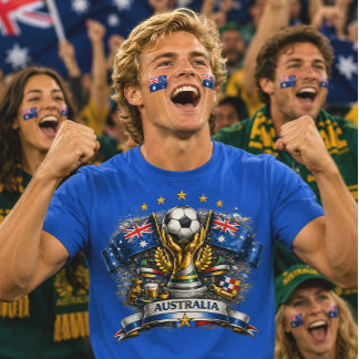 Australia Soccer Fan Football World Cup Supporter T-Shirt