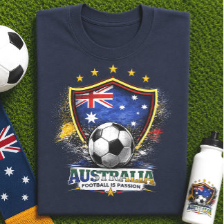 Australia Soccer Fan Football World Cup Supporter T-Shirt