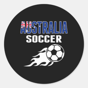 Australia Soccer Lovers Jersey - Australian Footby Classic Round Sticker