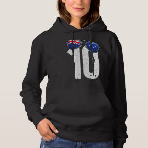 Australia Soccer Player Number 10 Australian Flag Hoodie