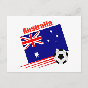 Australia Soccer Team Postcard