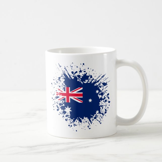 Australia Souvenir Landmark, Australia Flag Travel Coffee Mug (Right)