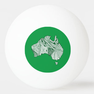 Australia Souvenir Map Art Ping Pong Ball