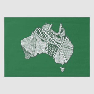 Australia Souvenir Map Art Tissue Paper