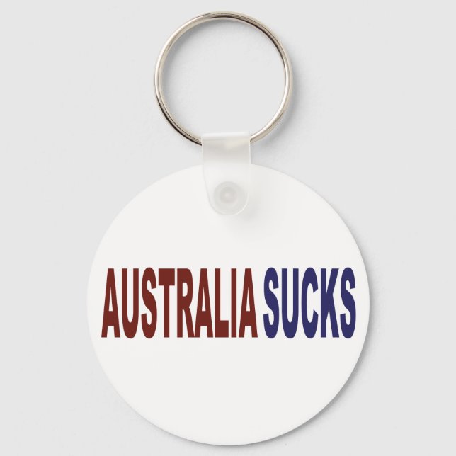 Australia Sucks Key Ring (Front)