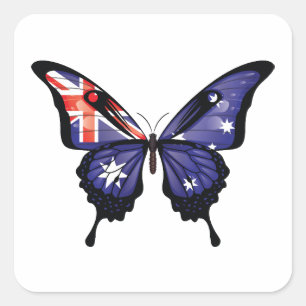 Australia Swallowtail Butterfly Flag Sticker