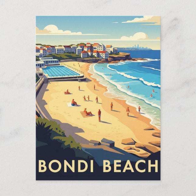 Australia Sydney Bondi Beach Postcard (Front)