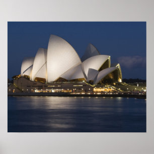 Australia, Sydney. Opera House at night on Poster