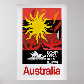 Australia, Sydney Opera House Festival Vintage Poster