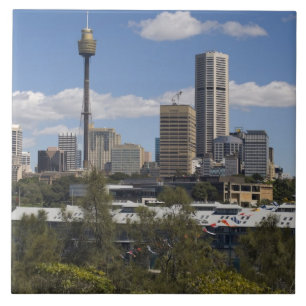 Australia, Sydney, Potts Point. Sydney skyline. Tile
