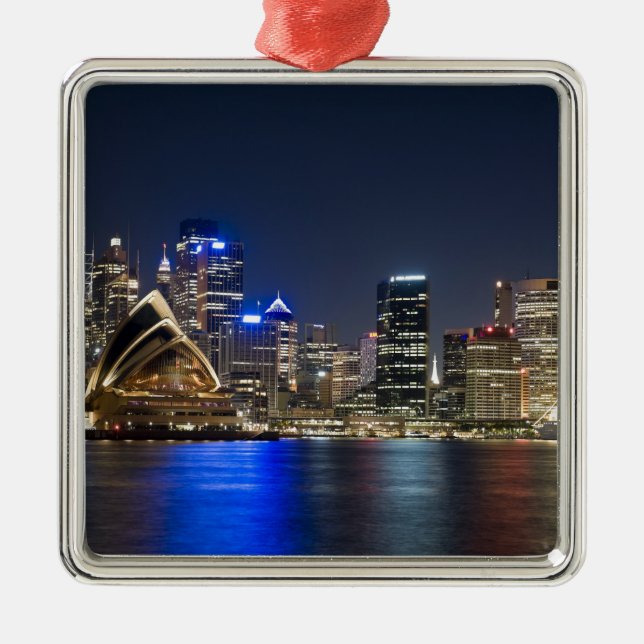 Australia, Sydney. Skyline with Opera House seen Metal Tree Decoration (Front)