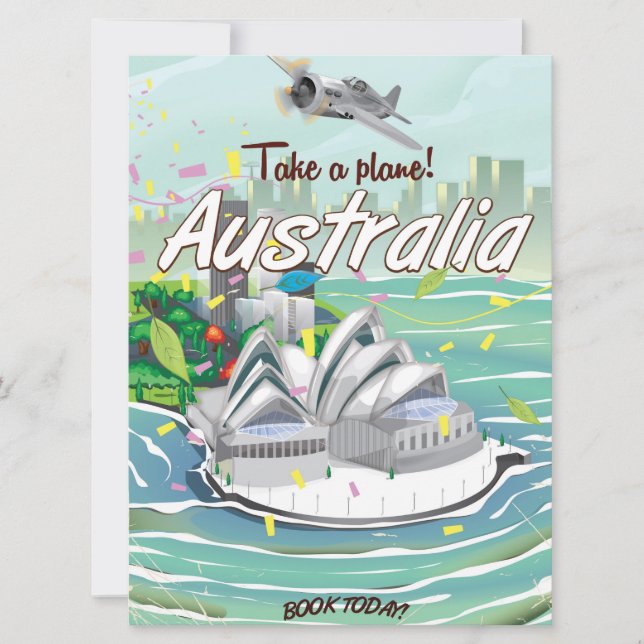 Australia Sydney vintage travel poster (Front)