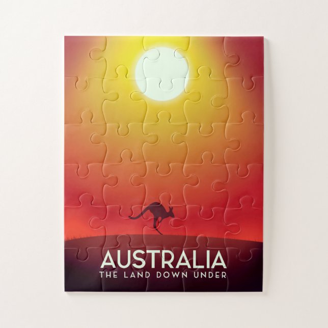 Australia " The land down under" vacation print. Jigsaw Puzzle (Vertical)
