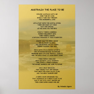 Australia the Place to Be Poster