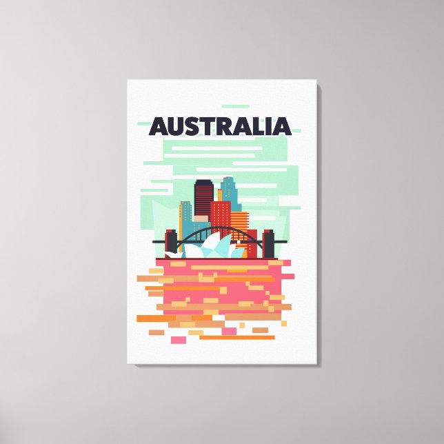 Australia Travel poster Canvas Print (Front)