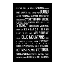 Australia - typographic poster