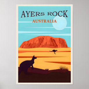 Australia Ulura Travel Poster