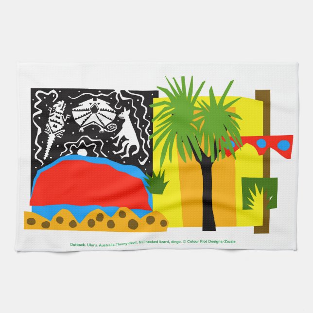 Australia - ULURU - Outback - desert - Tea Towel (Horizontal)