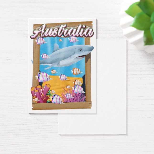 Australia Underwater shark travel poster (Desk)