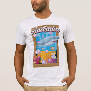 Australia Underwater shark travel poster T-Shirt