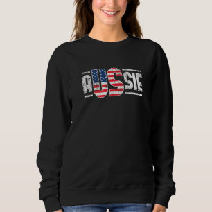 Australia USA Flag AUSSIE Straya Outback Melbourn Sweatshirt