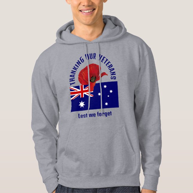 Australia Veterans Remembrance Day  Hoodie (Front)