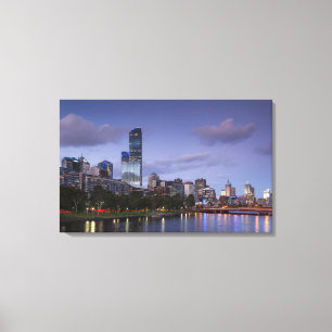 Australia, Victoria, Melbourne, skyline with 2 Canvas Print