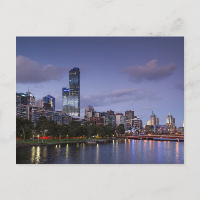 Australia, Victoria, Melbourne, skyline with 2 Postcard (Front)