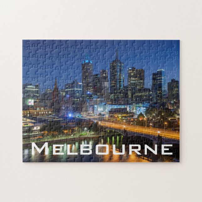 Australia, Victoria, Melbourne, skyline with Jigsaw Puzzle (Horizontal)