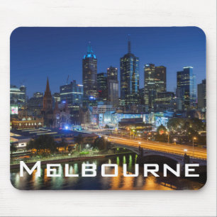 Australia, Victoria, Melbourne, skyline with Mouse Pad