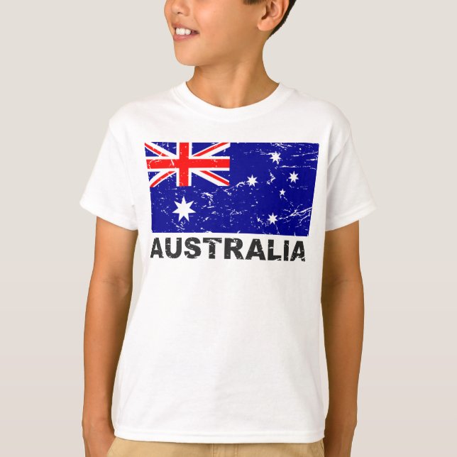Australia Vintage Flag T-Shirt (Front)