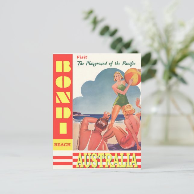 Australia vintage poster holiday postcard (Standing Front)