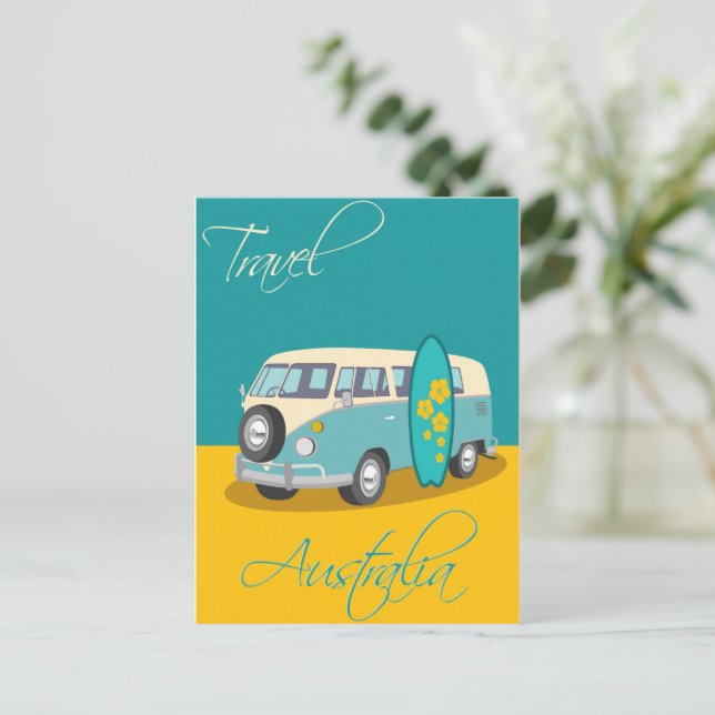 Australia Vintage Travel  Holiday Postcard (Standing Front)