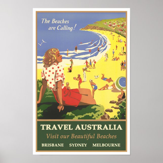 Australia vintage travel Poster (Front)