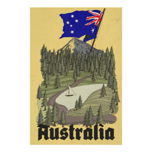 Australia vintage travel poster