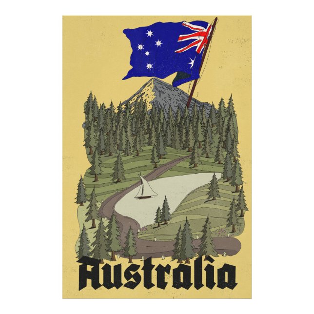 Australia vintage travel poster (Front)