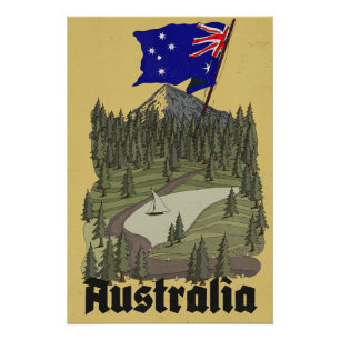 Australia vintage travel poster