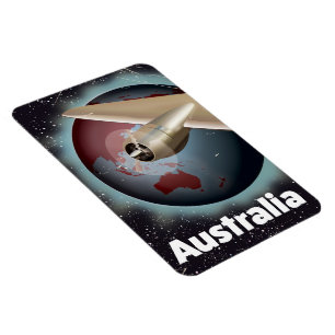 Australia vintage vacation poster magnet