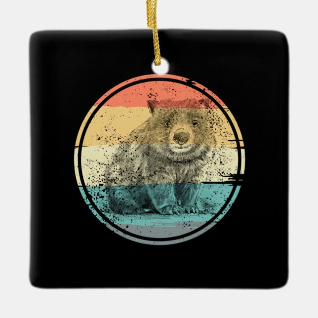 Australia Wombat Ceramic Ornament (Front)