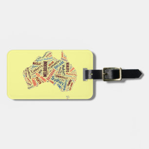 Australia Word Art Luggage Tag