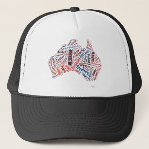 Australia Word Art Trucker Hat