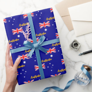 Australia Wrapping Paper, Aussie, Australian Flag Paper